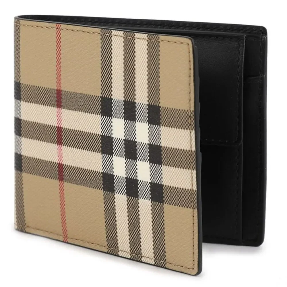 Check Pattern Bi-fold Wallet